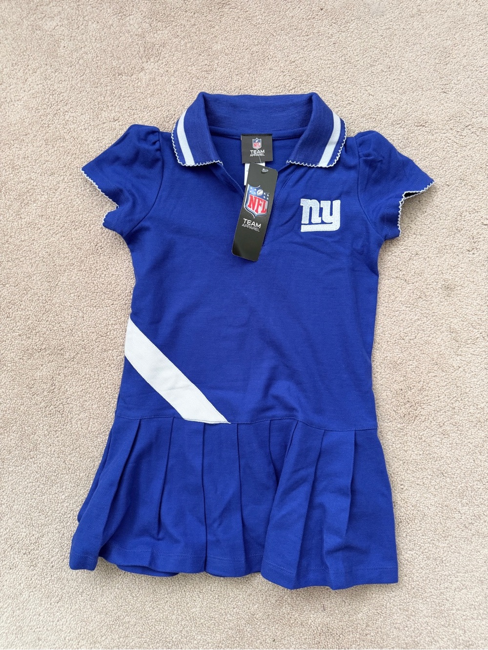 5T NFL Team Apparel Polo Dress - Blue & White